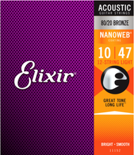 Elixir®  11152 Acoustic 80/20 Bronze Strings with NANOWEB 12 String
