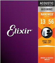  Elixir® 11102 Acoustic 80/20 Bronze Strings with NANOWEB 13-56