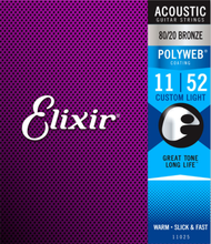 Elixir® 11025 Acoustic 80/20 Bronze Strings with POLYWEB® 11-52