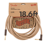 Fender 18.6' Angled Festival Instrument Cable, Pure Hemp