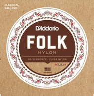 D'Addario EJ33 Folk Nylon Ball End Acoustic Guitar Strings