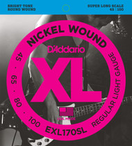 D'Addario EXL170SL Nickel Light 45-100 Super Long Bass Guitar Strings