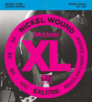 D'Addario EXL170S Nickel Light 45-100 Short Scale Bass Guitar Strings