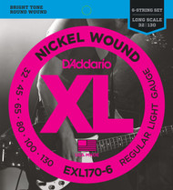D'Addario EXL170-6 Nickel Light 32-130 6-string Bass Guitar Strings