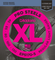 D'Addario EPS170-5 ProSteel Light 45-130 5-string Bass Guitar Strings
