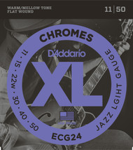 D'Addario ECG24 Chromes Flat Wound 11-50 Electric Guitar Strings