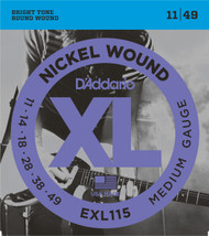 D'Addario EXL115 Nickel Medium 11-49 Electric Guitar Strings