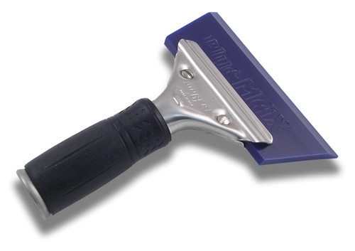 5" Blue Max Squeegee w/Handle - Angled & Beveled Edge Tip