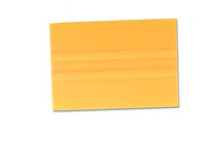 4" Lidco Bump Card Square Corner Squeegee - Yellow