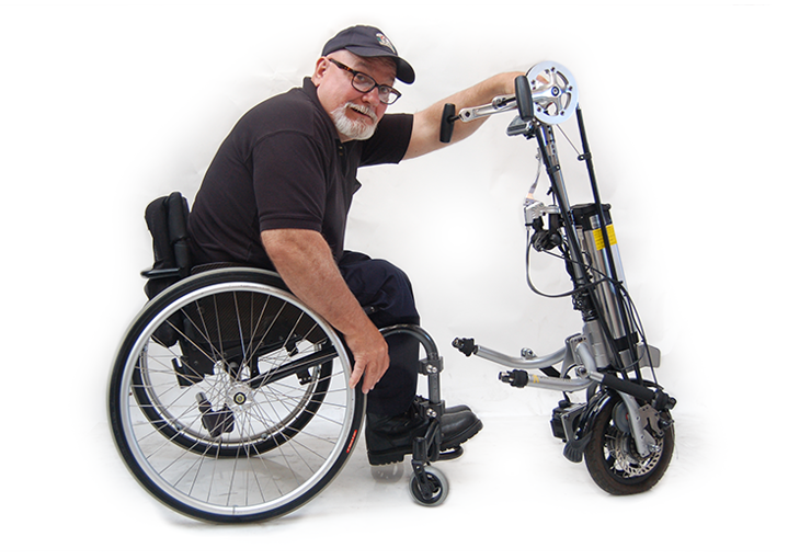 firefly electric attachable handcycle for wheelchair