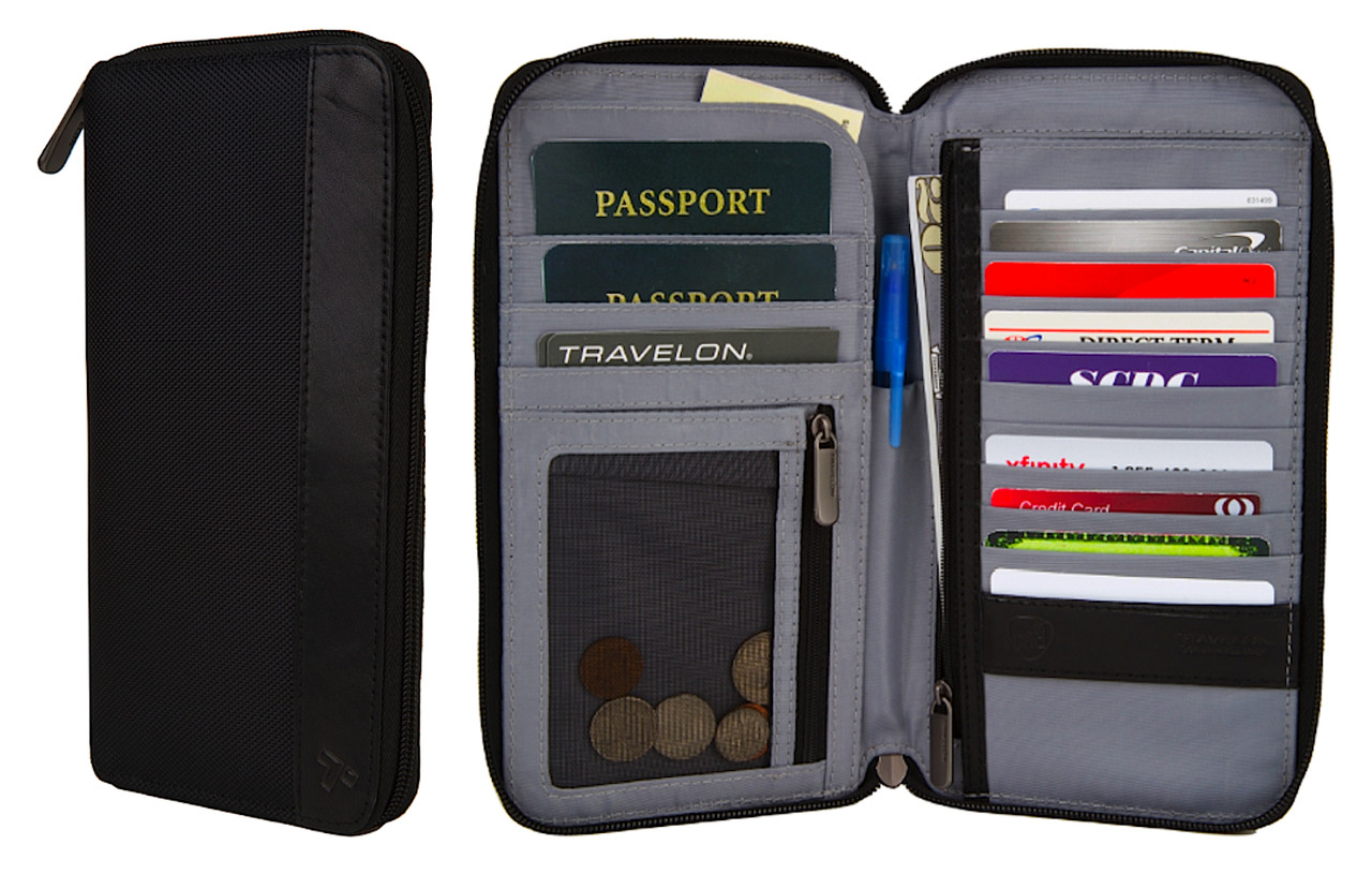 RFID Blocking Executive Organizer Passport Case - Quiet Travel Sound & Gear