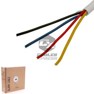 UN-Shielded 500FT 18/4 White Security Wire Burglar Alarm Cable - (Stranded Conductor)