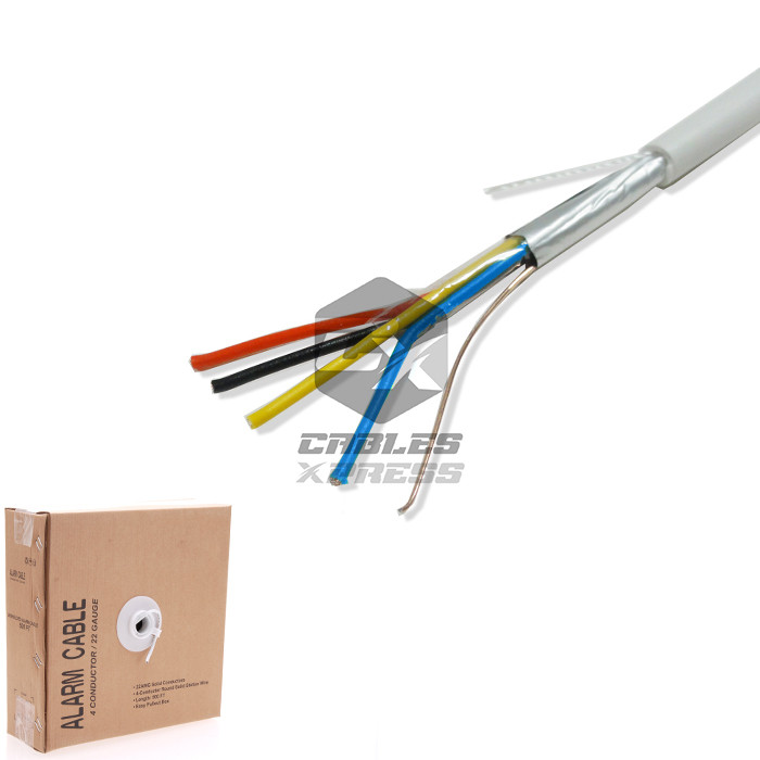 Shielded Flex Cable 4-12 Core Intruder Burglar Security Signal Cables Alarm Wire 