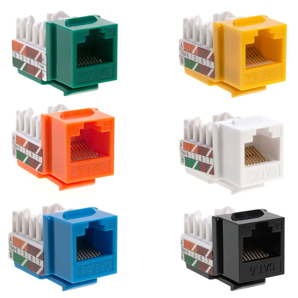 BattleBorn Cat5 Cat 5e Keystone Jack UTP Ethernet Network 110 RJ45 Punch Type Yellow BattleBorn Cat5 Cat 5e Keystone Jack UTP Ethernet Network 110 RJ45 Punch Type Yellow