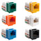 RJ45 Keystone Jack For Cat5e Cable Network Ethernet 110 Punchdown 8P8C ( Blue / White / Green / Yellow / Orange / Red / Black