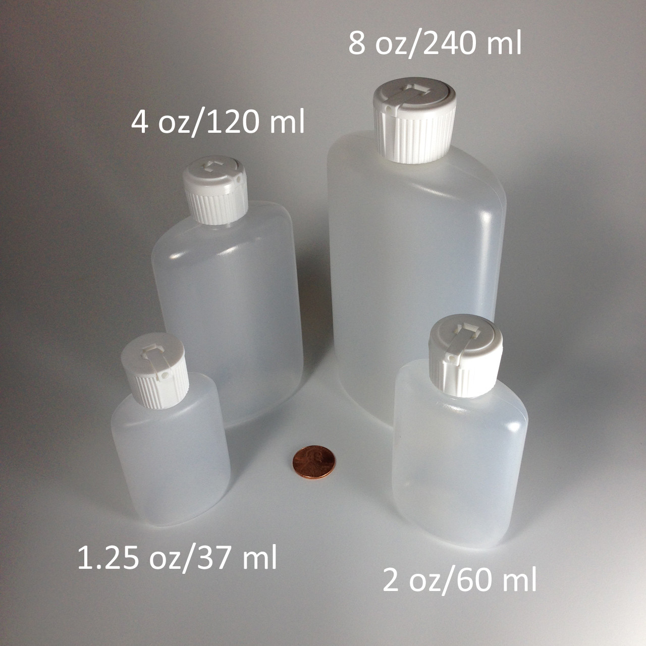 60ml Plastic Flip Top Bottles 2oz