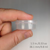 Hinge-Top Container - 1.5 in./0.33 oz (38.1 mm/9.8 ml)