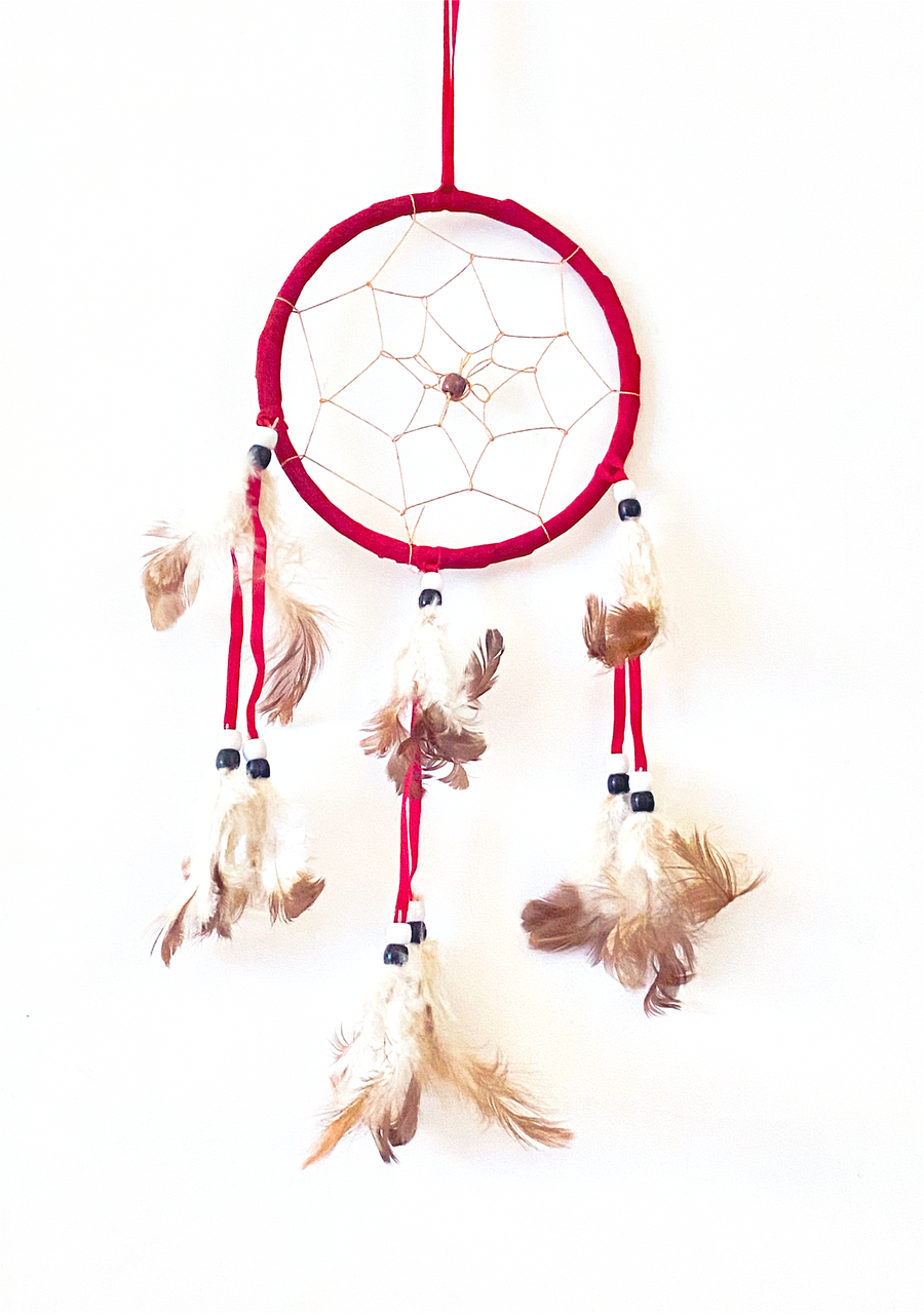 Red Dream Catcher, 5" diameter - Atlantic Fragrances