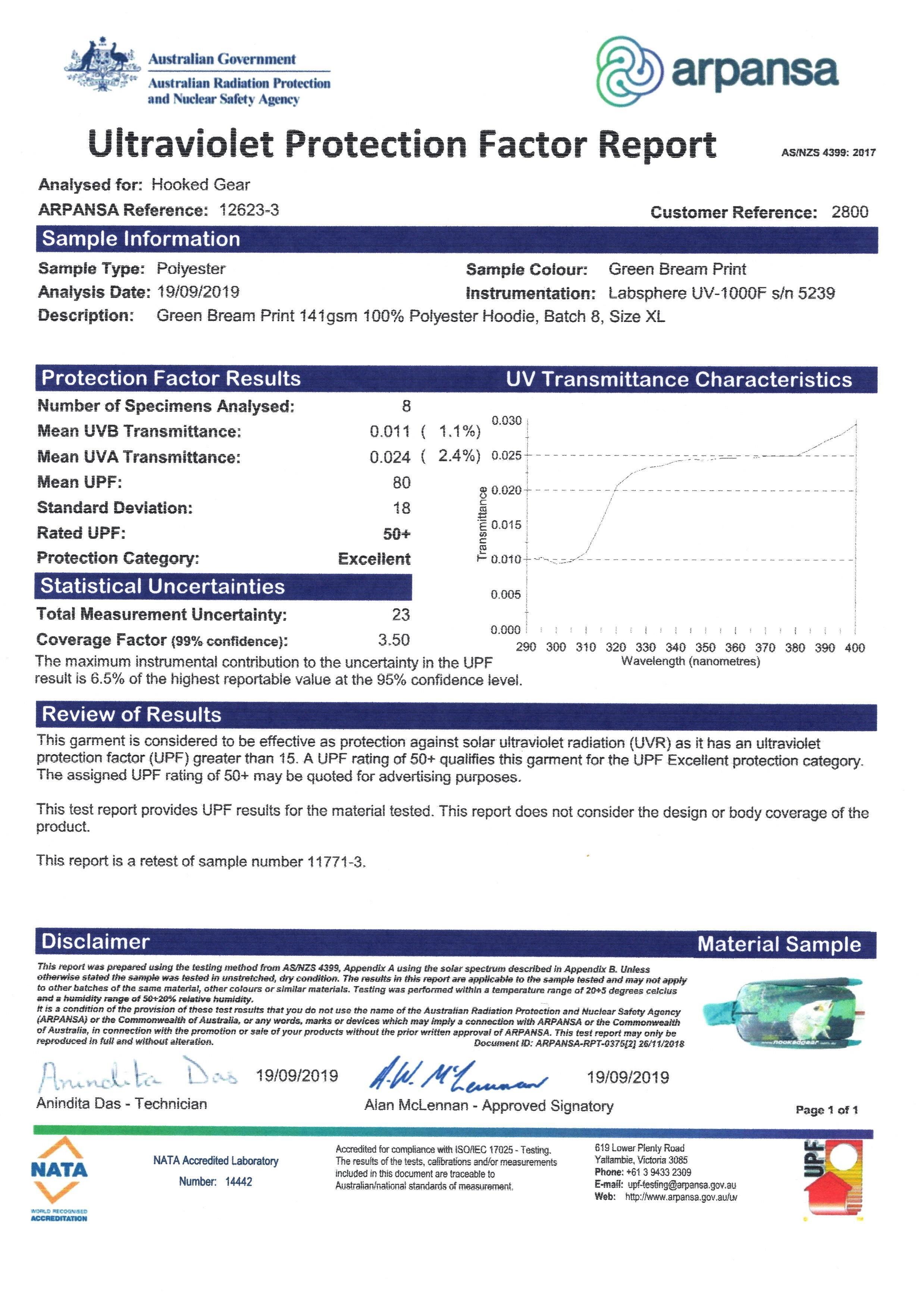 Kids ARPANSA Tested Sun Safe 'Bream' Fishing Shirt HOODIE. Independent Lab Certification UPF50+ Excellent Protection, Test Report No: 12623-3 Kids ARPANSA Tested Sun Safe 'Bream' Fishing Shirt HOODIE. Independent Lab Certification UPF50+ Excellent Protection, Test Report No: 12623-3