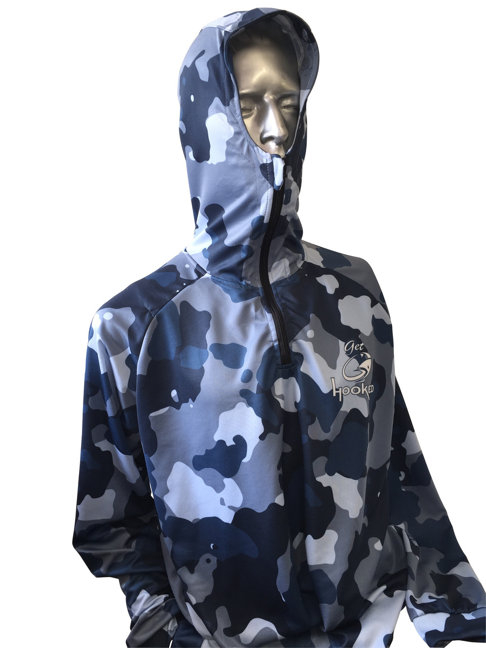 Blue Makai Camo Sun Protection UV Hoodies – FAMHI