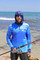 Fish Smart with our Sun Safe UV Protection Full Zip Hoodie Fishing Shirt. Ocean Blue 'Livin the Dream' Design