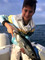 Kids long Sleeved Sun Safe UPF fishing shirt hoodie with Tuna