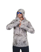 Lightweight quick-dry adventure hoodie being worn in the Australian sun - ARPANSA certified.
