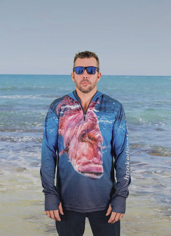 Sun Safe Hoodie Snapper Design