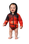 Hooked Gear Baby ARPANSA Tested UPF50+ Sun Hoodie (00 to 18 Mths) - Barramundi Print 