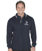 HOOKED LONG SLEEVE CONTRAST POLO. Excellent SunSmart 50 UPF rating. Avail in sizes S-3XL