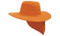 Fluro Orange Canvas Sun Hat with Flap