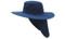 Navy Canvas Sun Hat with Flap