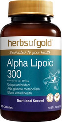 Alpha Lipoic 300 60 Caps Herbs of Gold
