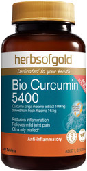 Bio Curcumin 5400 30 Tabs Herbs of Gold