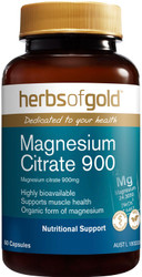 Herbs of Gold Magnesium Citrate 900 60 Caps