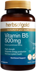 Herbs of Gold Vitamin B5 500mg 60 Caps