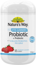 Nature's Way Adult Vita Gummies Probiotic + Prebiotic 65 Gummies x 3 Pack