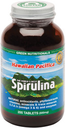 Green Nutritionals Hawaiian Pacifica Spirulina 500mg 200 Tabs
