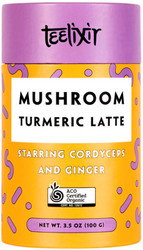 Teelixir Organic Mushroom Turmeric Latte Starring Cordyceps and Ginger 100g