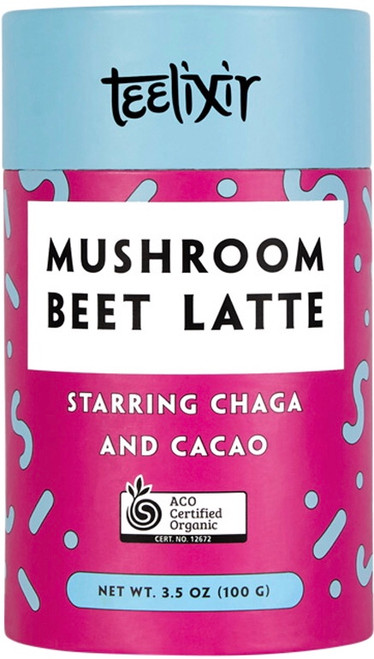 Teelixir Organic Mushroom Beet Latte Starring Chaga and Cacao 100g