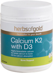 Herbs of Gold Calcium K2 with D3 180 Tabs