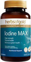 Herbs of Gold Iodine MAX 60 Tabs x 3 Pack = 180 Tabs