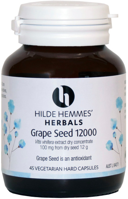 Grape Seed Antioxidant 12,000mg 45 Capsules Hilde Hemmes Herbals