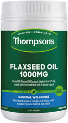 Thompsons Flaxseed Oil 1000mg 400 Vege Capsules