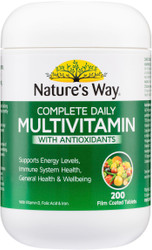Nature's Way Complete Daily Multivitamin with Antioxidants 200 Tablets x 3 Pack