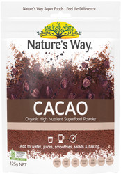 Nature's Way Superfoods Cacao Powder 125g x 3 Pack