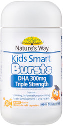 Nature's Way Kids Smart 300mg DHA Triple Strength 50 Bursts x 3 Pack