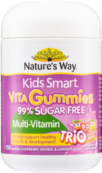 Nature's Way Kids Smart 99% Sugar Free Multi Trio 150 Vita Gummies x 3 Pack