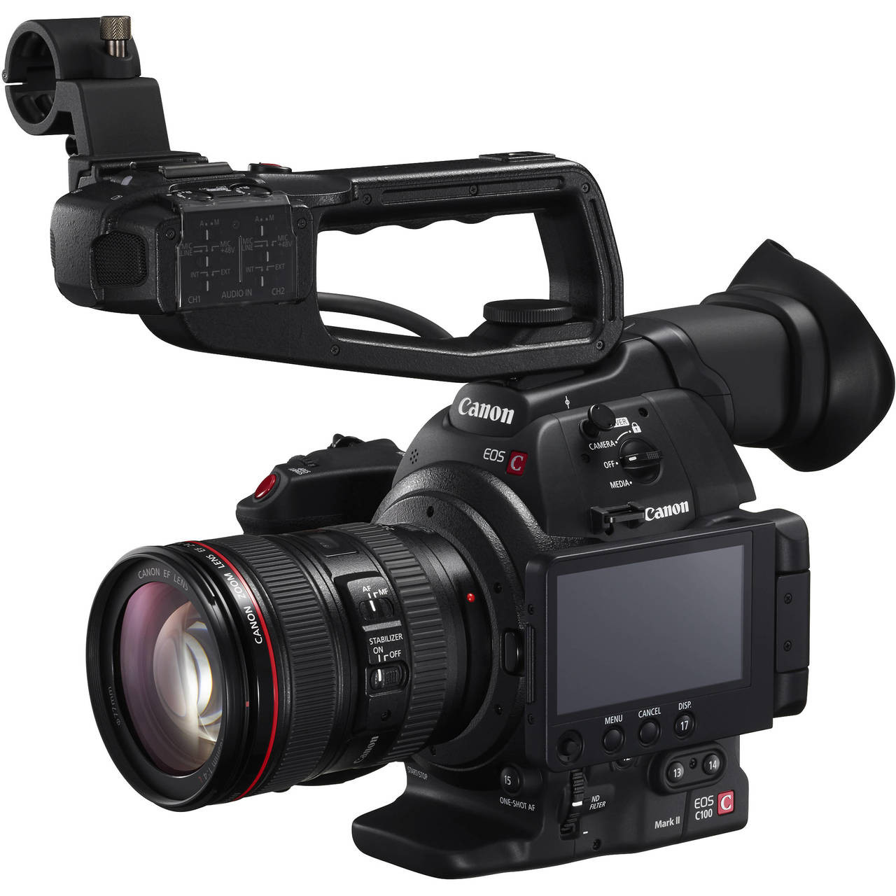 Canon EOS C100 Mark II with Dual Pixel CMOS AF & EF 24-105mm f/4L IS II USM  Zoom Lens Kit | Peak Media, Inc.
