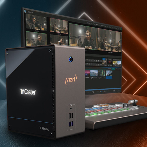 Vizrt TriCaster Mini Go Bundle with Mini Control Surface and Carrying Case